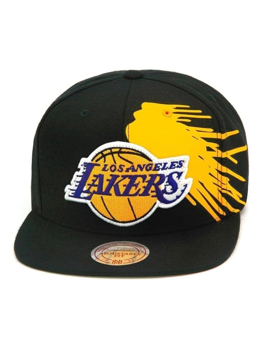 Mitchell & Ness Los Angeles Lakers Snapback Hat LA Lakers Cap Black/Yellow Gold